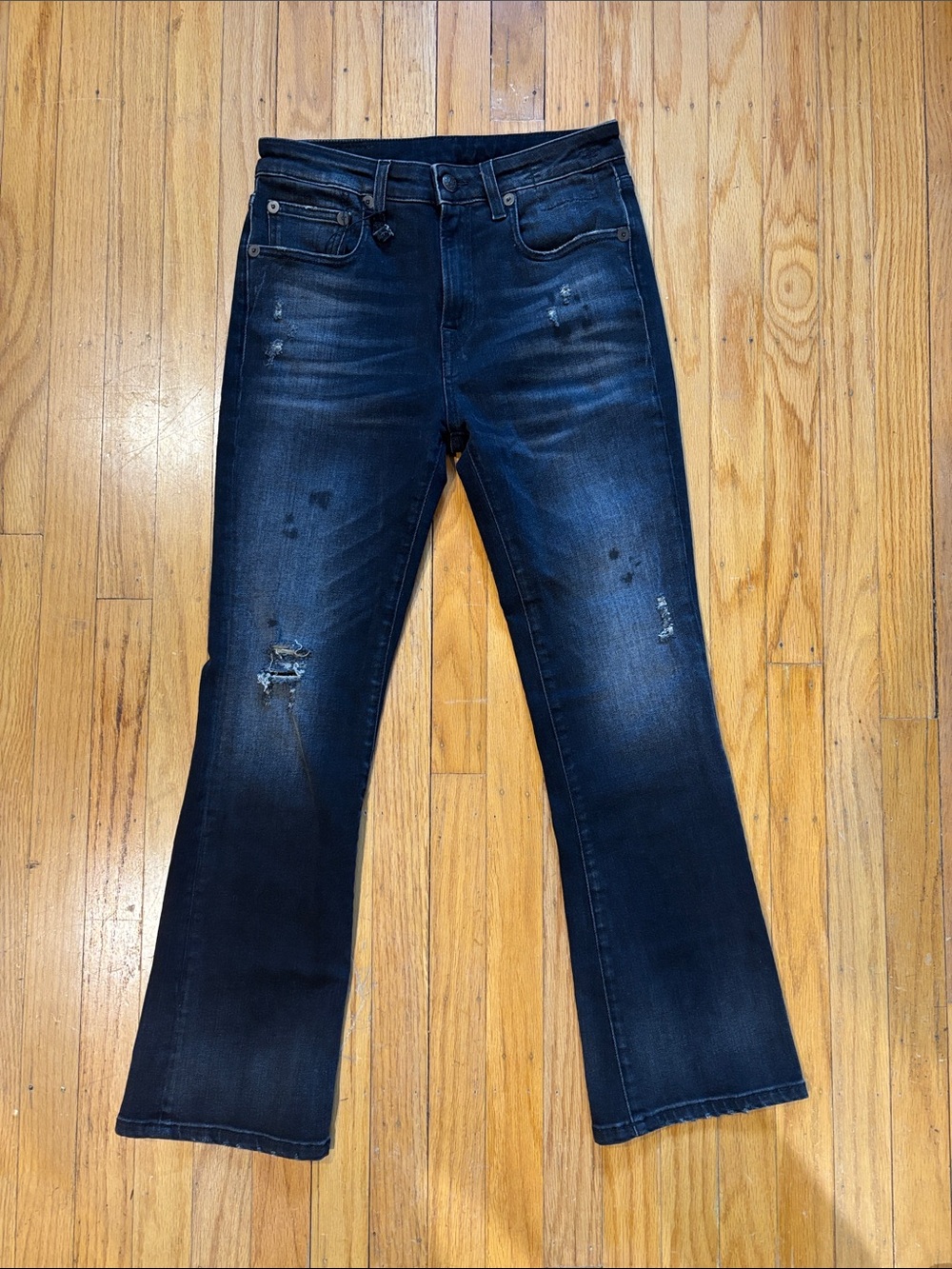 R13 Kick Fit Strummer Black Jeans